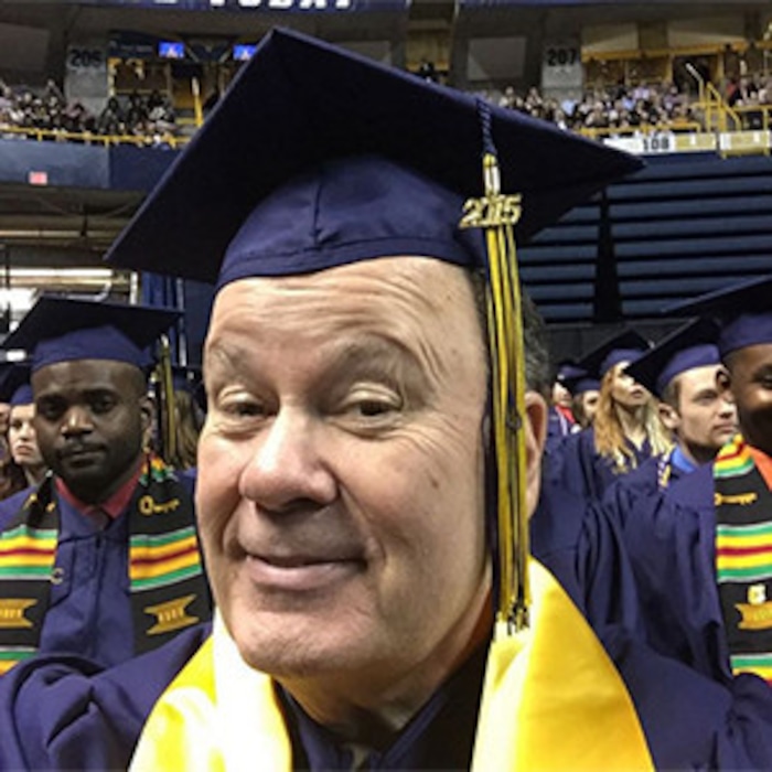 Dennis Haskins Mr Belding From Saved By The Bell Graduates College After Leaving Years Ago And Shares A Selfie E Online Au